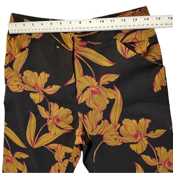 ALC Wool Cotton Dark Gray Floral Pants Womens Size 2 - Picture 4 of 7